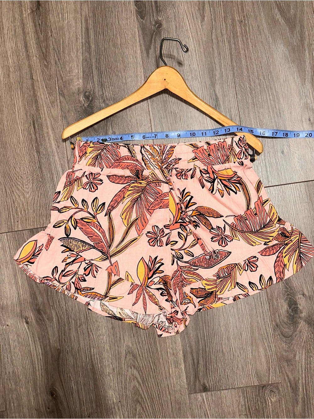 wild fable Pink Floral High-Waist Ruffle Shorts - Picture 6 of 6